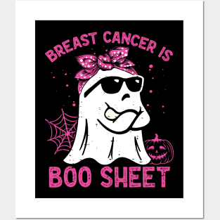 Breast Cancer Is Boo Sheet Breast Cancer Warrior Halloween Posters and Art